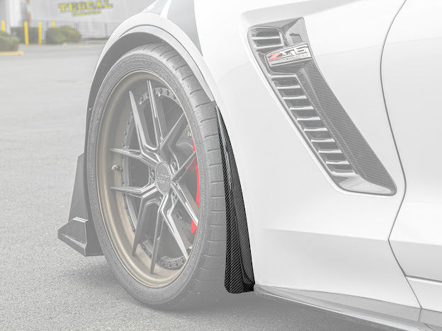 2014-2019 C7 Corvette - Extended Front & Rear Splash Guards / Mud Flaps Pair - for all models